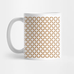 Retro Circles and Diamonds Brown 6 Mug